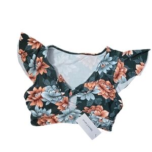 Meet.Curve NWT Floral Print Retro Top With Sleeves and High Waisted Bottoms